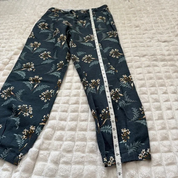 Sundance Teal Floral Cropped Pants - Picture 9 of 11